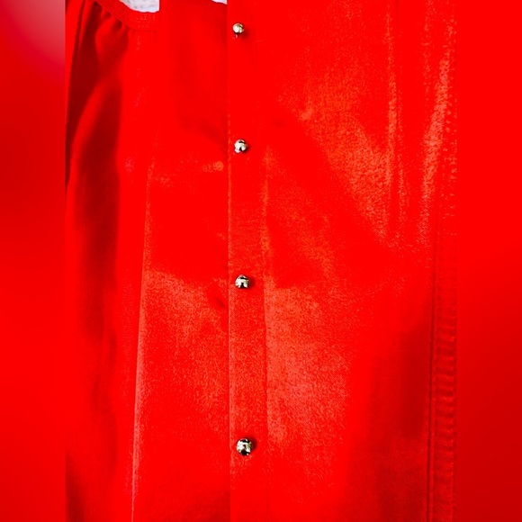 NWT XL Fiery Red Satin Corset Bustier Lace-Up Back Halloween Costume Devil Top - Picture 10 of 15